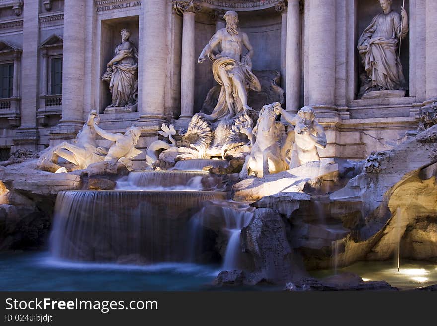 Trevi Fountain - famous landmark in Rome (Italy)