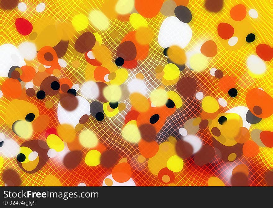 Computer generated abstract background with orange and brown colors