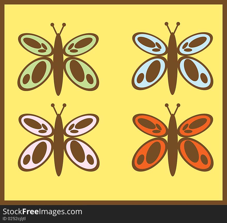 Butterfly card icons