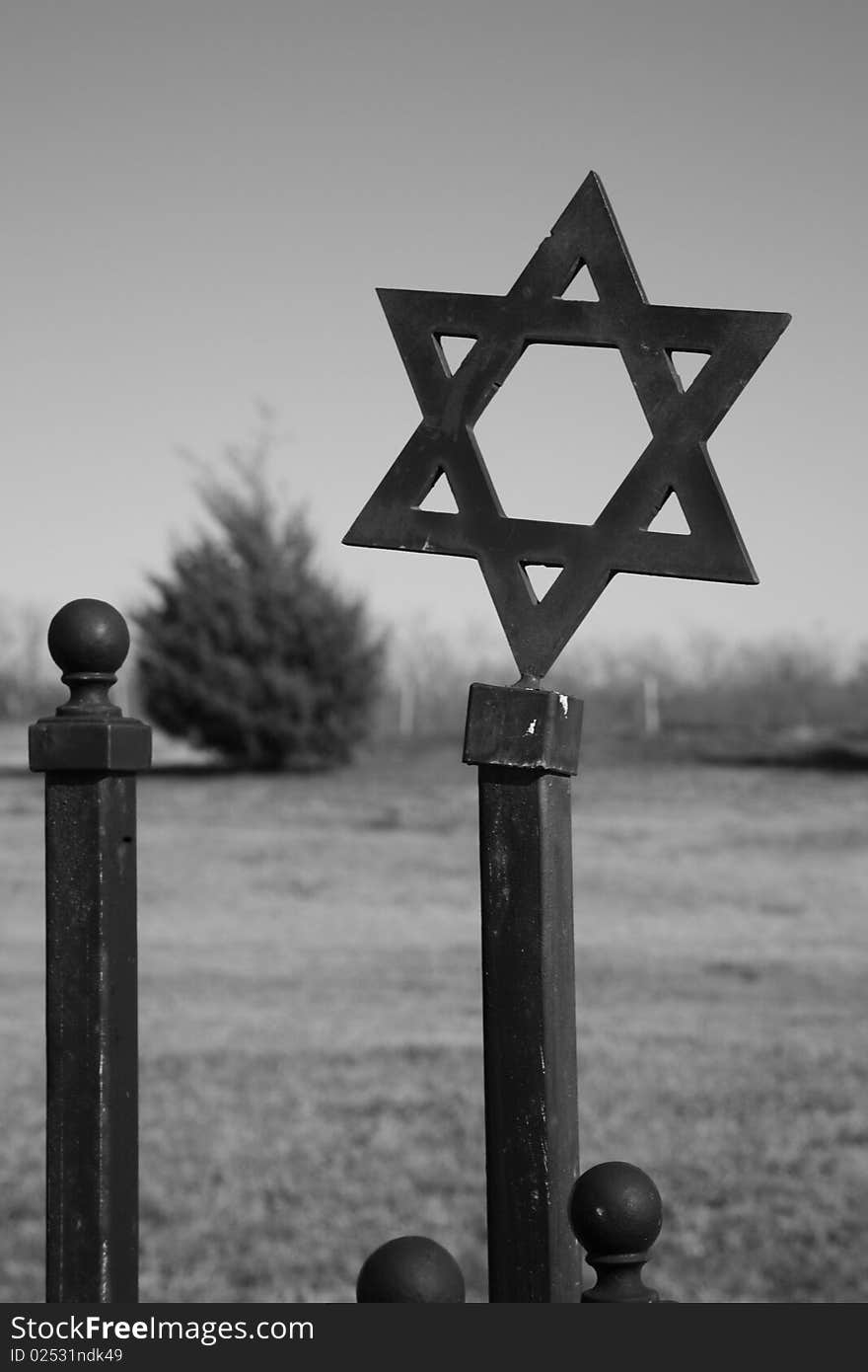 Jewish Star of David in Cemetery