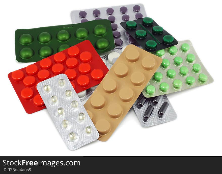 Packings of colour tablets