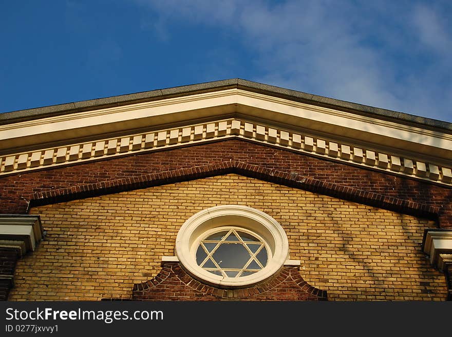 A building in Holland with the jewish star on it. A building in Holland with the jewish star on it