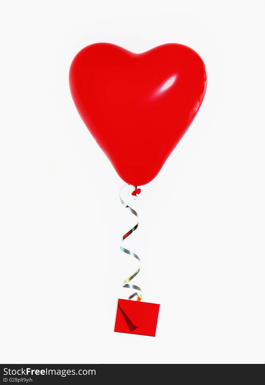 Heart balloon with a letter. Heart balloon with a letter