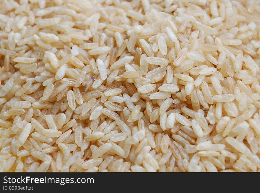 Macro image of brown rice collection