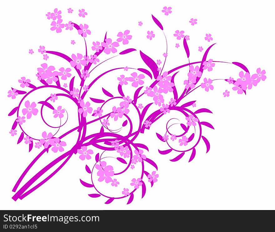 Lilac abstraction decorative pattern flowers