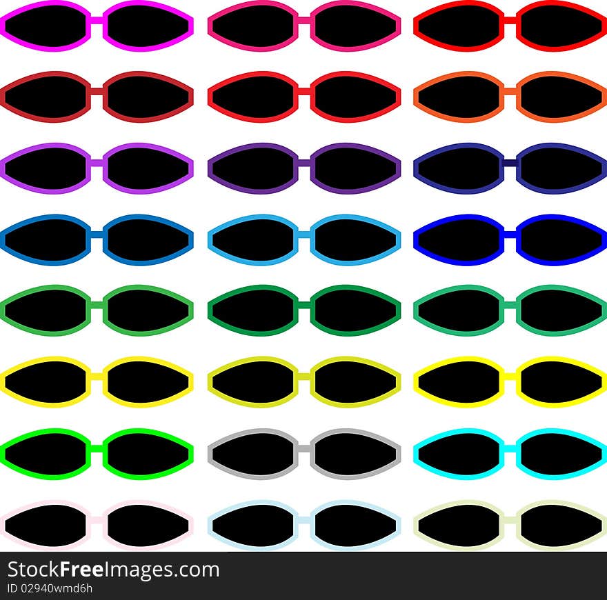 Sunglasses Icons Illustration Background