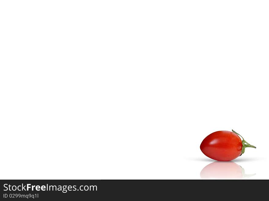 This is a pattern with little red tomato. This is a pattern with little red tomato