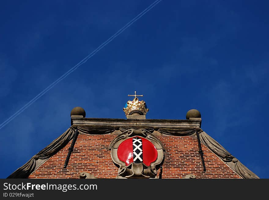 Monumental Roof Of  A House In Amsterdam