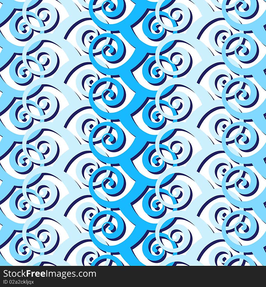 Graphic illustration of Seamless Wave Pattern