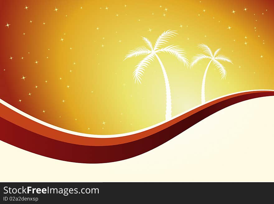 Graphic illustration of Palm Trees