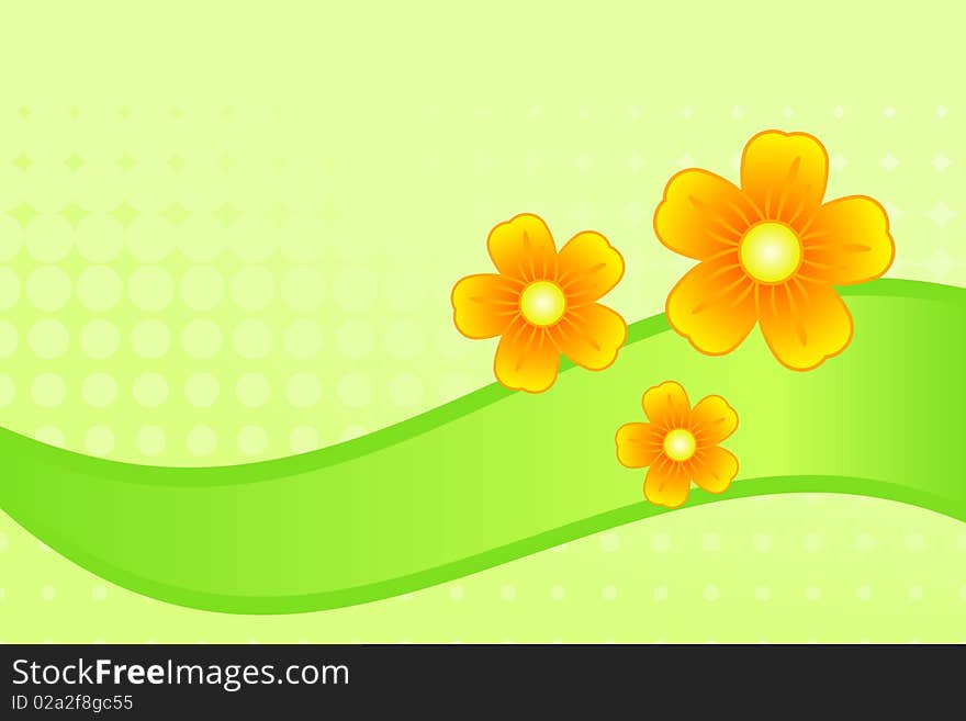 Graphic illustration of Flower Background