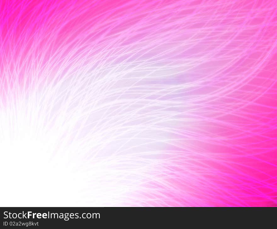 Abstract wave radiation. Pink Wallpaper