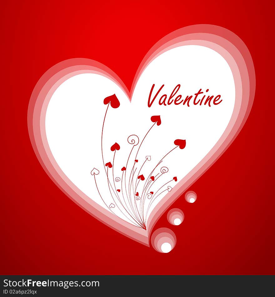 Valentine`s greeting card for Valentine's day