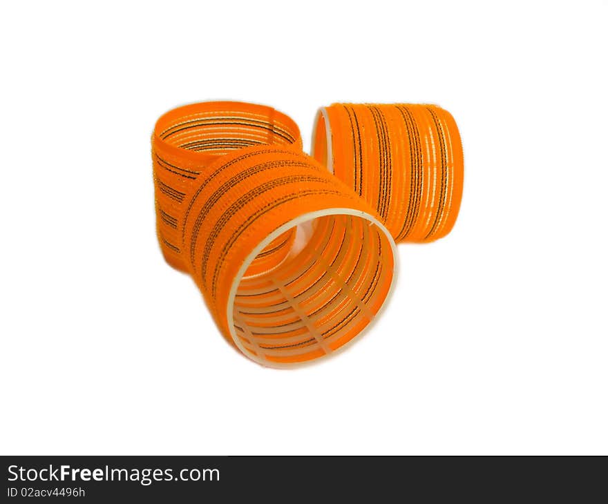 Orange big curling on a white background. Orange big curling on a white background