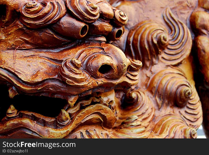 Okinawan Shisa statue in Okinawa Japan