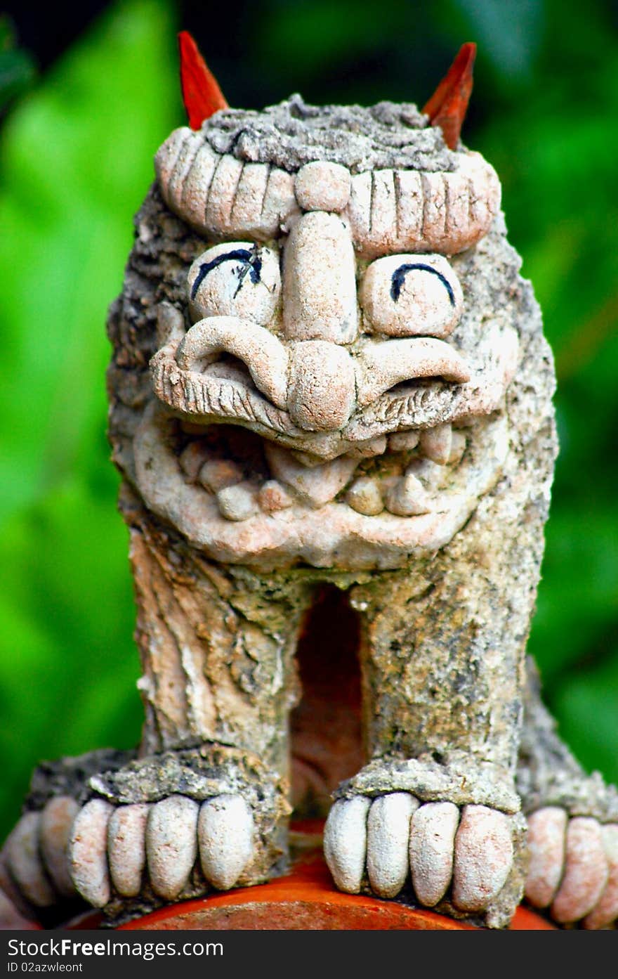 Okinawan Shisa statue in Okinawa Japan