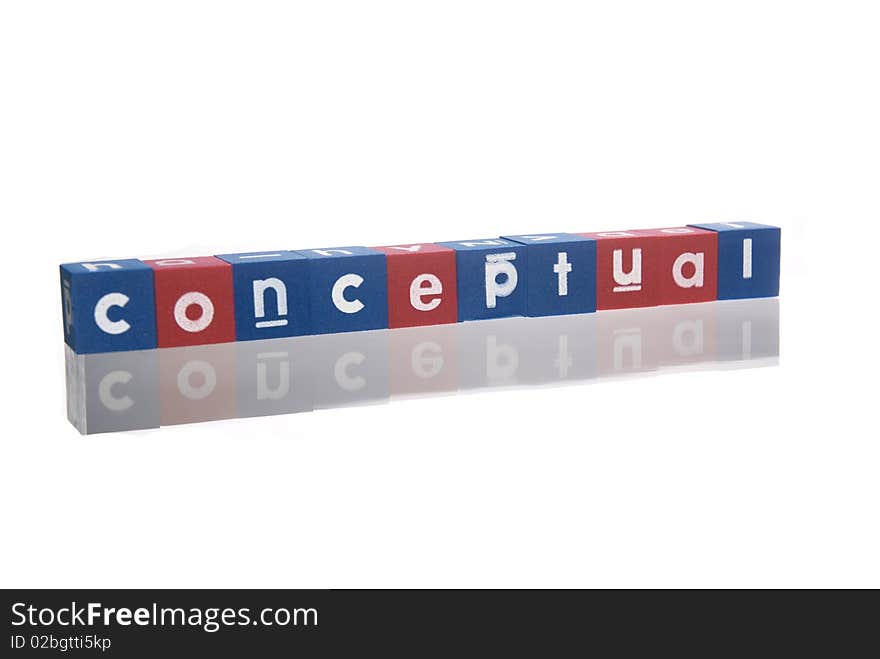 Alphabetic cubes with white background. Alphabetic cubes with white background