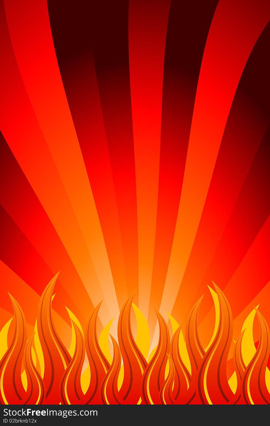 Graphic illustration of Abstract Fire