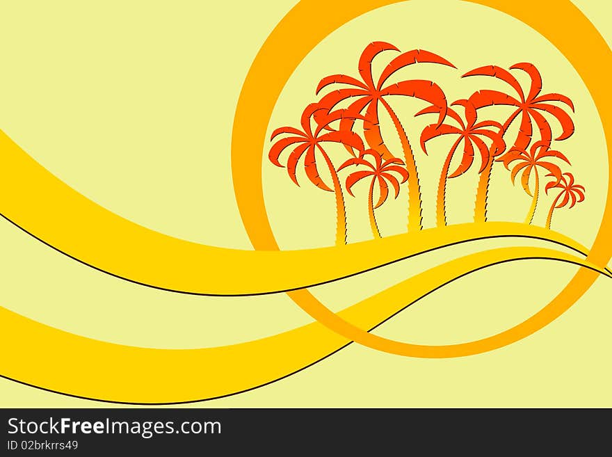 Graphic illustration of Palm Trees