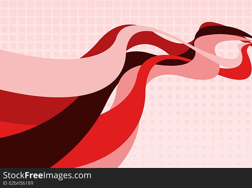 Graphic illustration of Abstract Red