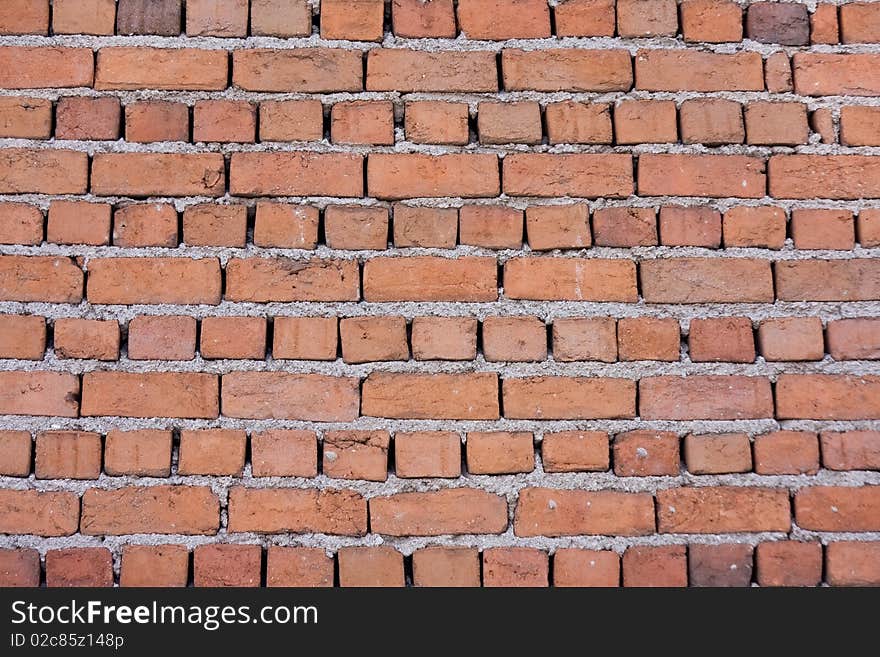 Old damaged brick wall