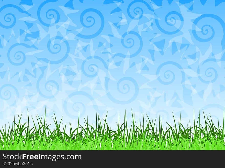 Graphic illustration of Spring background