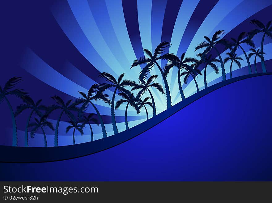 Graphic illustration of Palm Trees