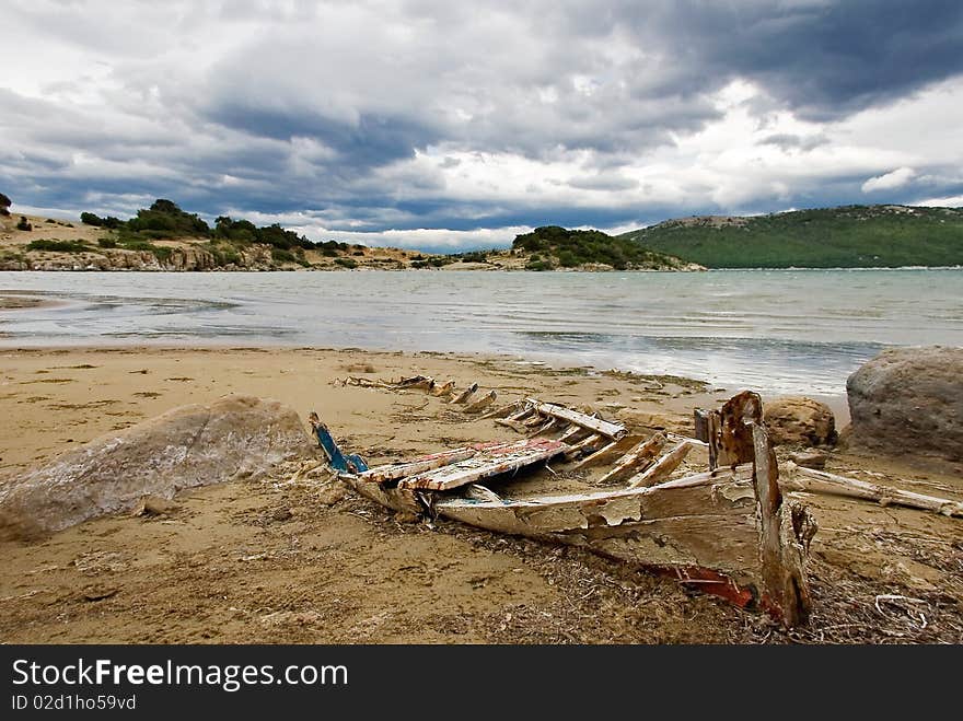 Ruined Sunk Boat