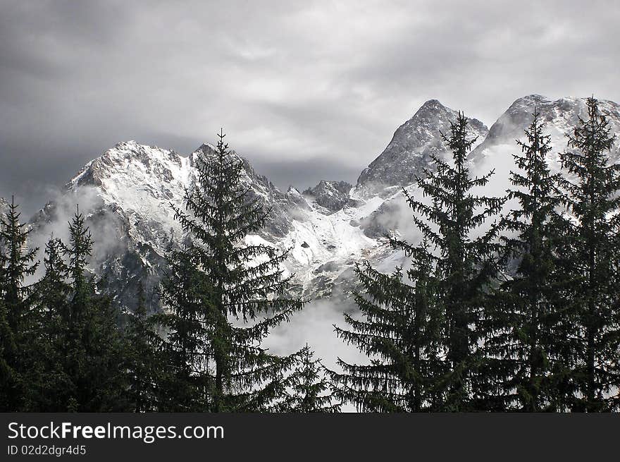 Alps Under Clouds