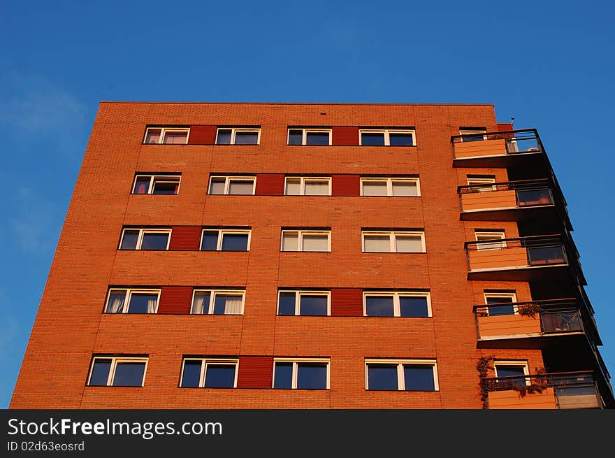 A modern building in the city