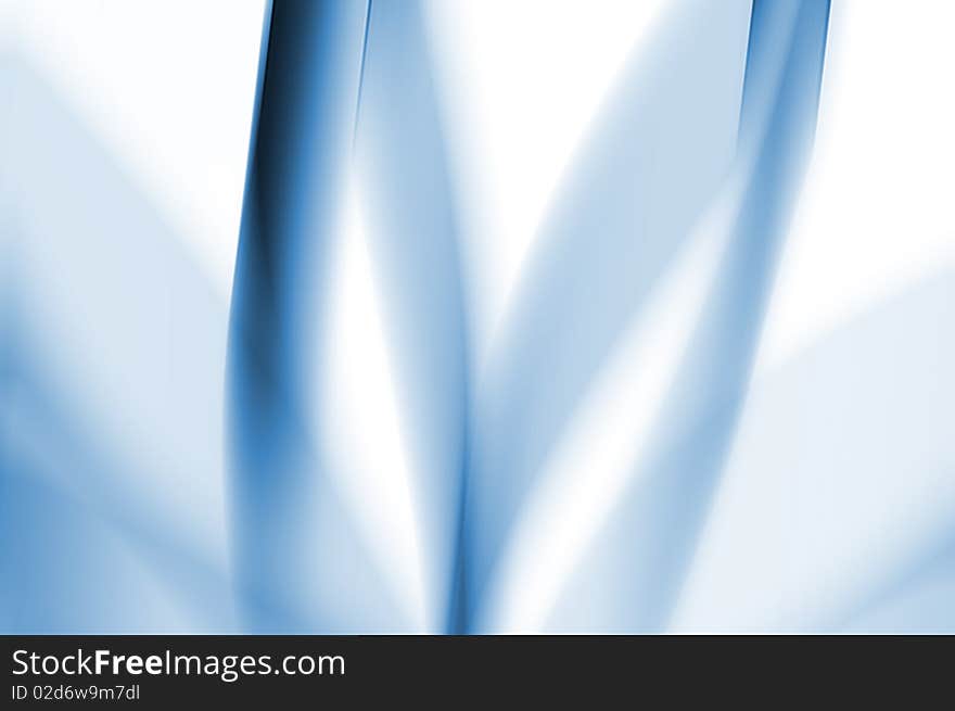 Abstract blurry background in blue tones that looks like flower petals.