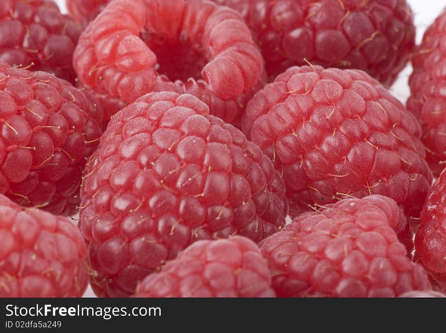 Background from raspberry berries