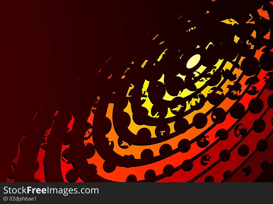 Graphic illustration of Abstract Fire