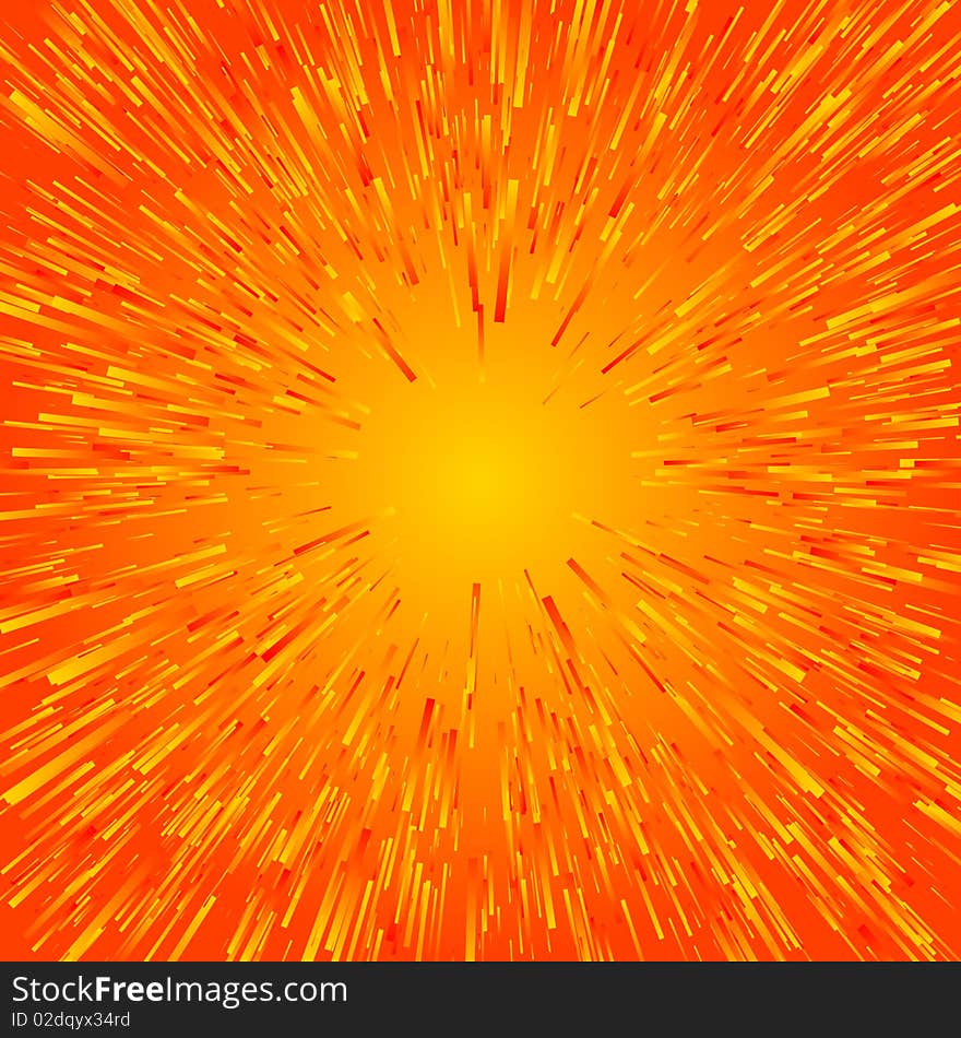 Graphic illustration of Fiery Burst