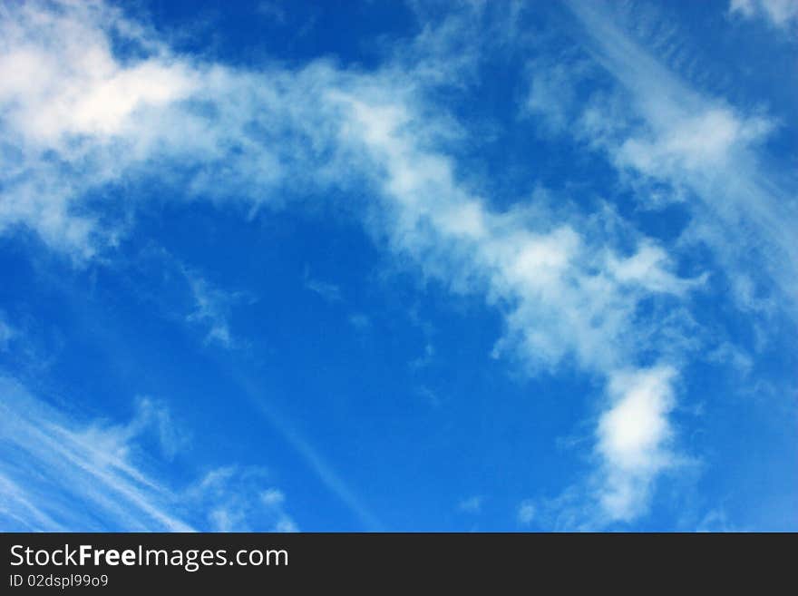 Beautiful spring blue sky with fluffy clouds. Beautiful spring blue sky with fluffy clouds