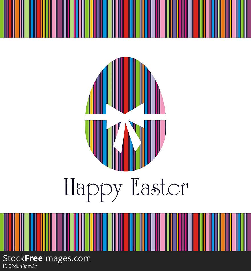 Easter egg which consist of colorful lines. Easter egg which consist of colorful lines.