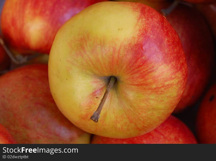 Close macro image of an apple. Close macro image of an apple