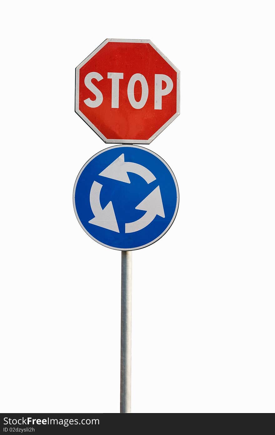 Road sign Stop, isolated on wite background. Road sign Stop, isolated on wite background