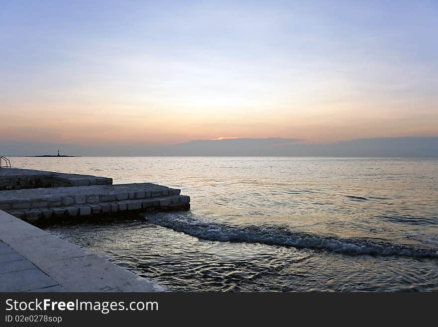 View over the Adriatic sea in Porec, Croatia. View over the Adriatic sea in Porec, Croatia