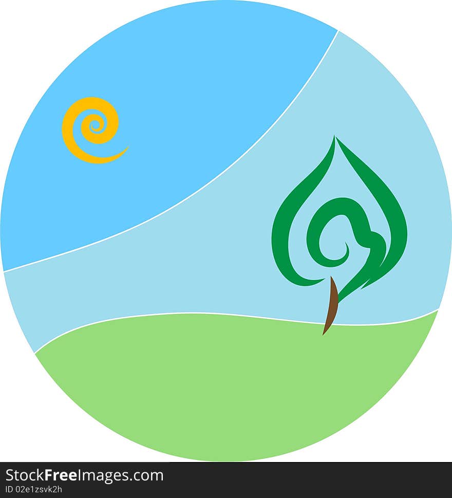 Eco friendly blue and green logo. Eco friendly blue and green logo