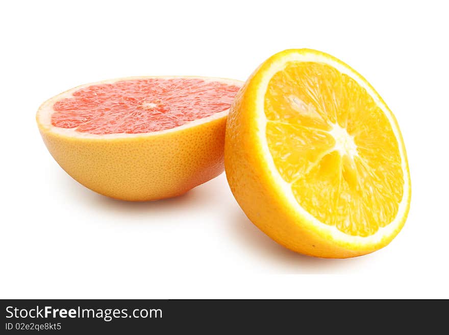 Grapefruit and orange