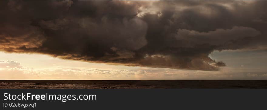 Thundersky at sunset near Zandvoort