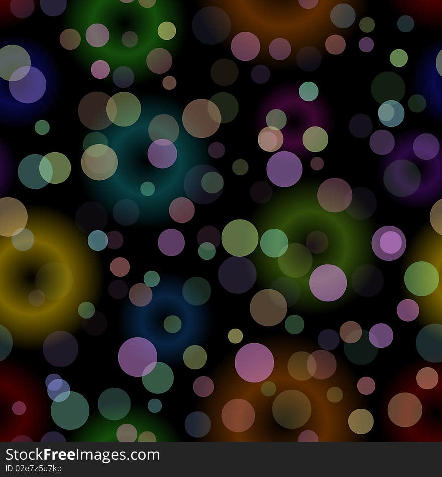 Graphic Illustration of Seamless Color Flare Pattern