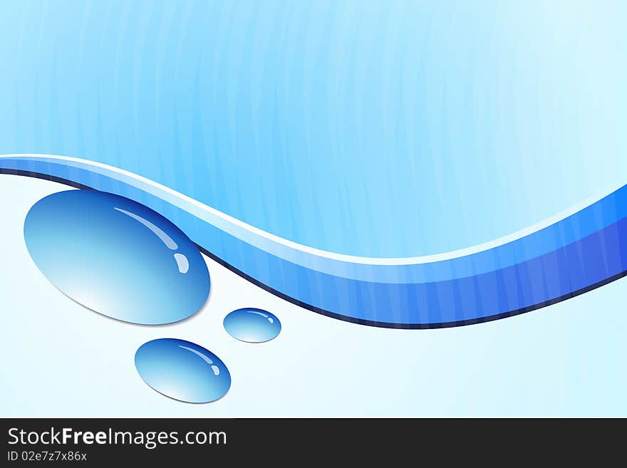 Graphic Illustration of Water Drops