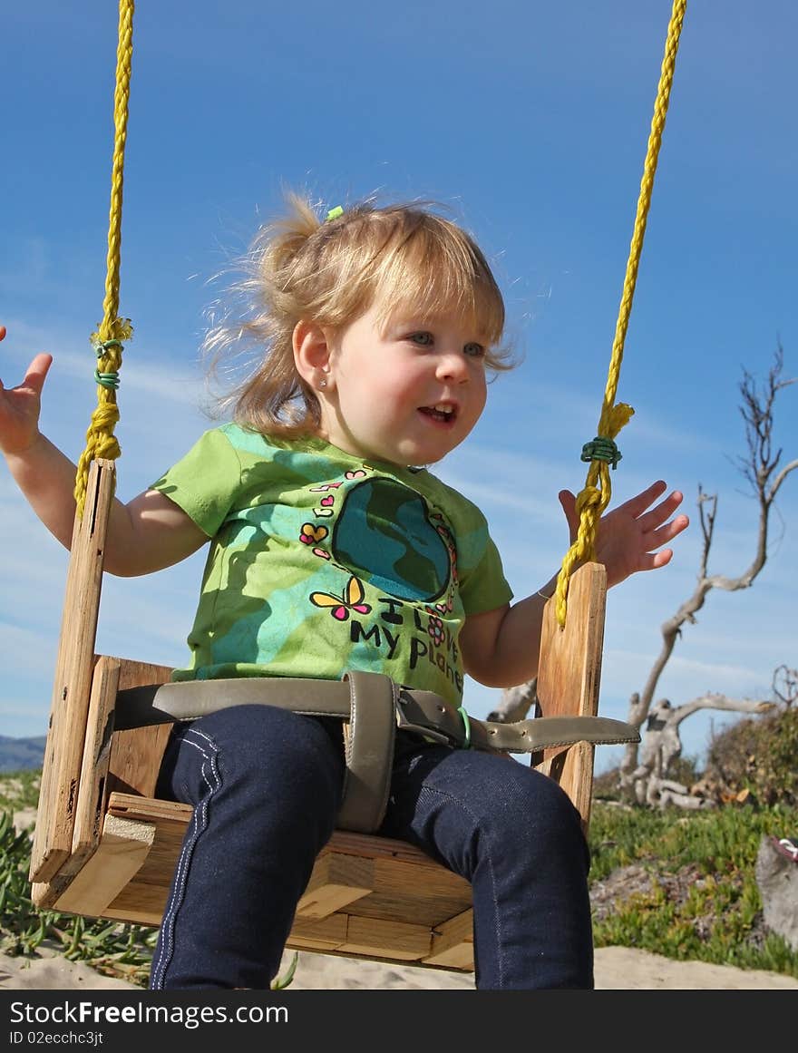 Swinging Little Girl