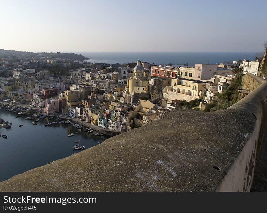 Procida a beautiful island in campania , italy