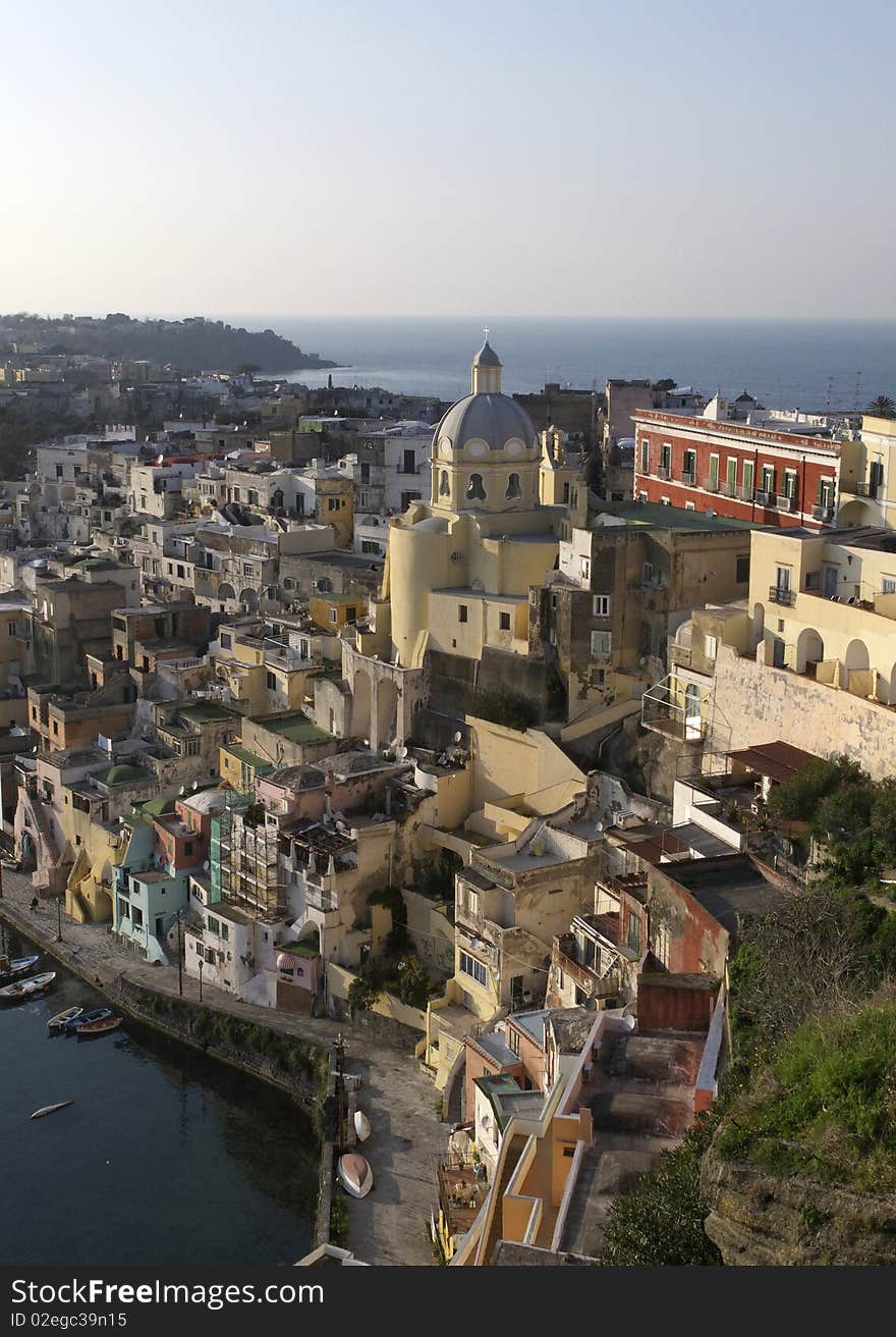 Procida a beautiful island in campania , italy