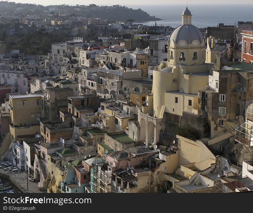 Procida a beautiful island in campania , italy