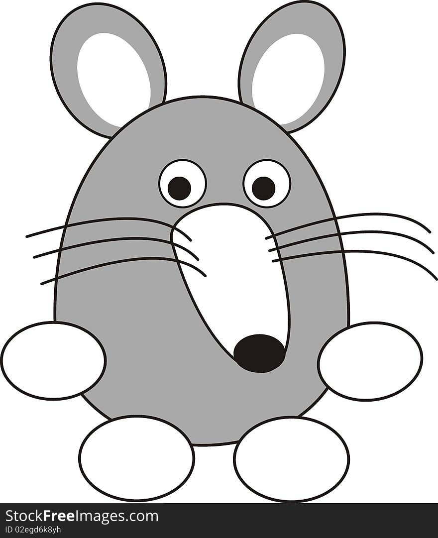 The cartoon  vector isolated illustration of rat - toy, pet. The cartoon  vector isolated illustration of rat - toy, pet