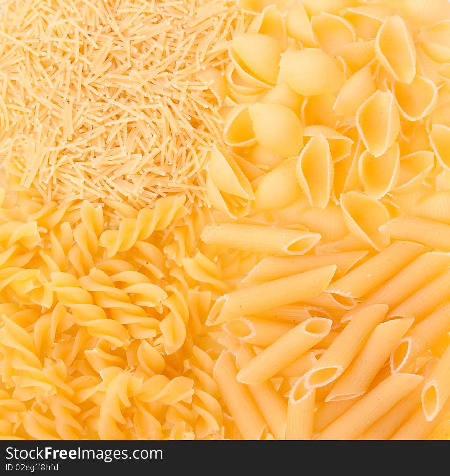 Many types of pasta